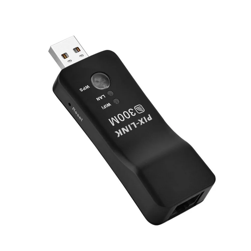 Универсальный USB Беспроводной 300 Мбит/с Wi-Fi адаптер RJ-45 Ethernet Порты и разъёмы
