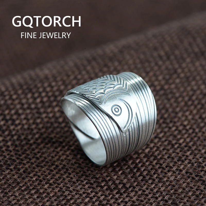 990 тайские серебряные кольца для мужчин и женщин Ретро панк Винтажные Ювелирные