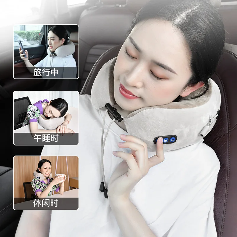 Автомобильный Электрический массажный подголовник для шеи u образная память