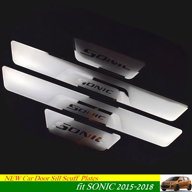 Автомобильные накладки на пороги для Sonic зубная щётка 2018 Нержавеющая сталь