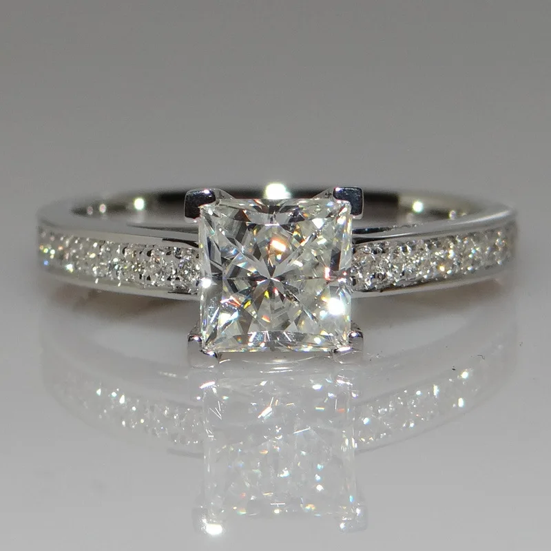 

2019 Trendy Princess 925 Sterling Silver Engagement Ring Africa For Women Anniversary Gift Jewelry Wholesale Manualidades R5402