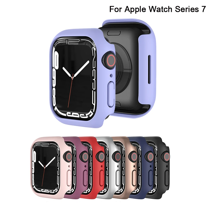 

PC Watch Case for Apple Watch 7 45mm 41mm Hard Protective Cover Frame for iWatch 7 No Screen Protector
