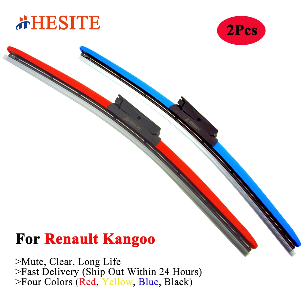 

HESITE Colorful Windshield Wiper Blades For Renault Kangoo 1 2 3 Accessories 1999 2003 2005 2007 2010 2011 2015 2017 2019 2020