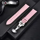 Ремешок кожаный женский с застежкой-бабочкой, браслет для Samsung Galaxy Watch 4 40 мм 44 мм 4 Classic 42 мм 46 мм Active 2, 20 мм