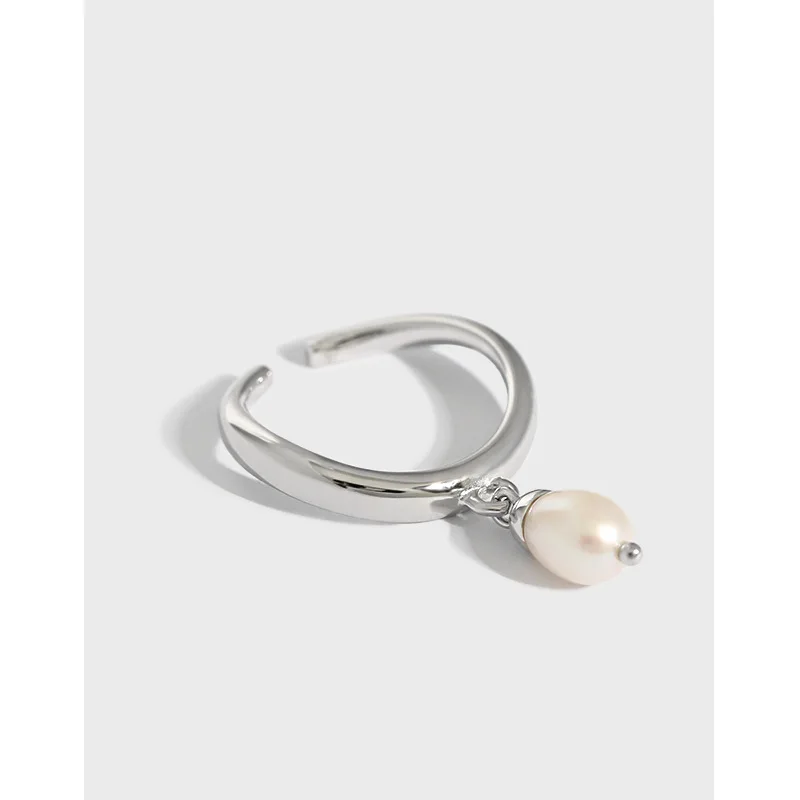 

Новый Настоящее 925 стерлингового серебра кольца с натуральным пресноводным жемчугом для женщин ювелирные изделия 2021, элегантное Помолвочн...