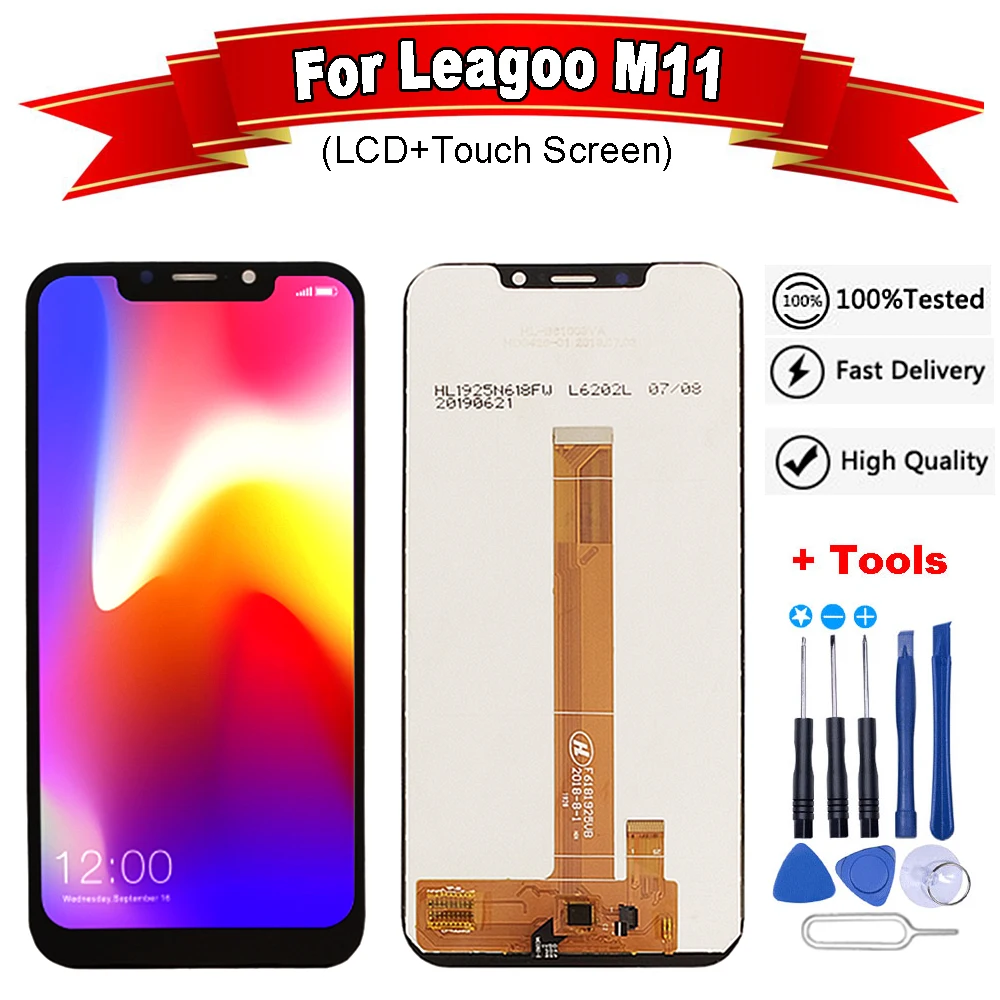 Черный ЖК дисплей 6 18 дюйма для Leagoo M11 + фотодетали Сменные аксессуары m11 LCD