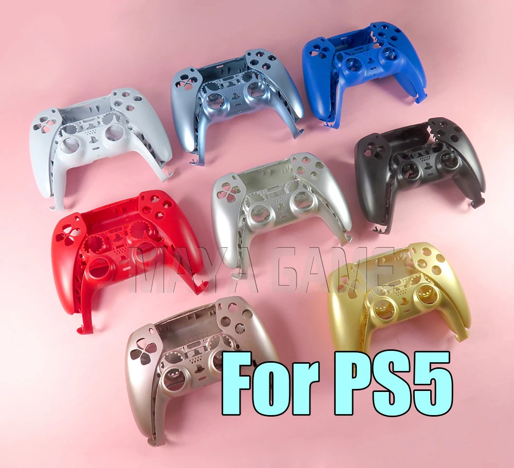 

10sets For PS5 Housing shell case with decoration strip for Playstaion5 Gamepad pretecive cover game controller case