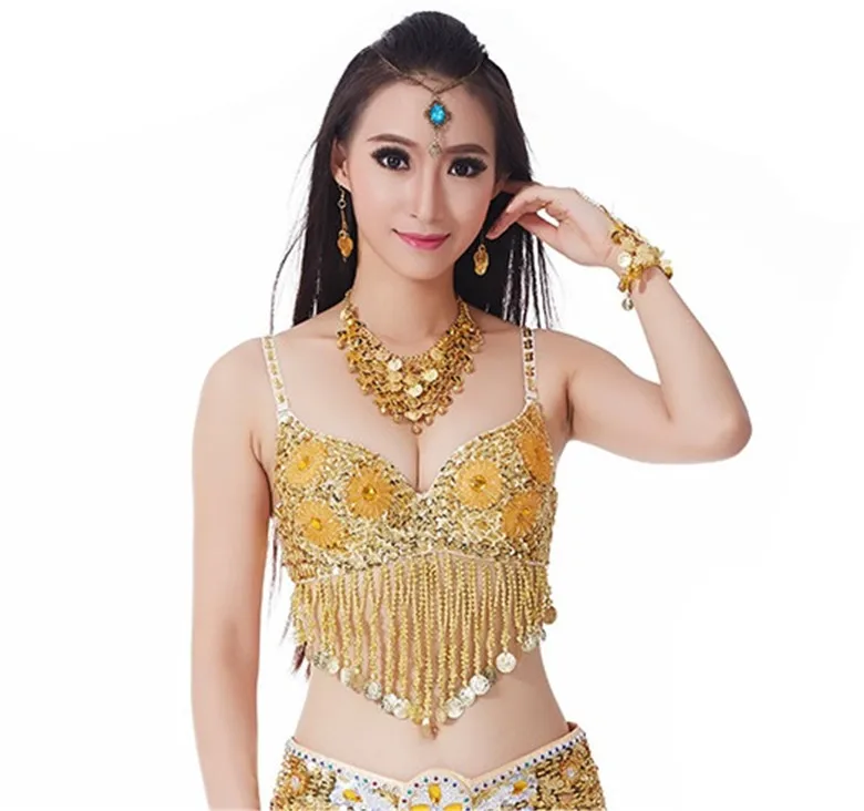 Женский костюм для танца живота бюстгальтер с блестками и бусинами 2020 |