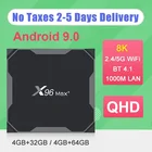 X96 Max Plus ТВ коробка Android 9,0 4G 64GB S905X3 qhd ТВ Android TV Box 8K FULL HD 2,45G WI-FI Media Player Smart ТВ коробка X96 MAX Plus