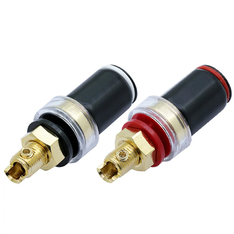 100 шт. позолоченные клеммы из чистой меди для Hi Fi колонок блок усилитель аудио 50 мм