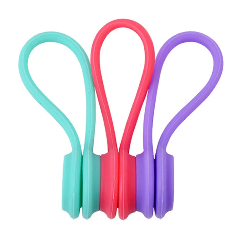

3pcs Multifunction Magnetic Earphone Cord Winder Cable Holder Organizer Clips