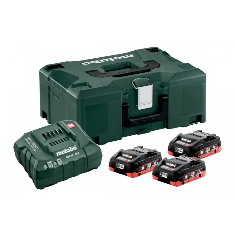 Комбинированный базовый набор 3 батарей 18V 4 0 Ah + зарядное устройство Metabo |