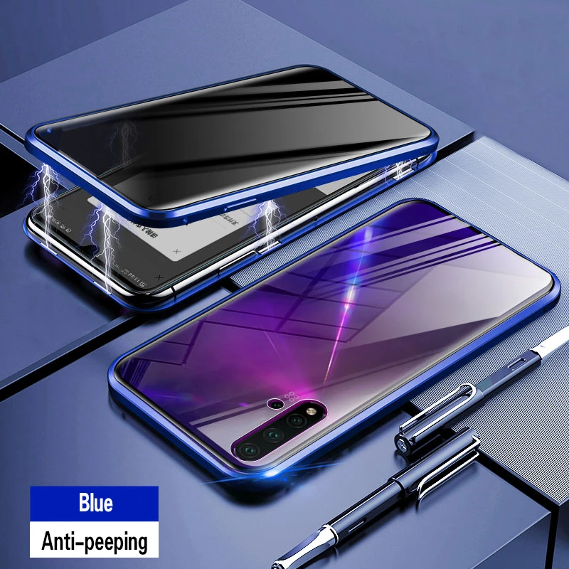 Магнитный чехол из закаленного стекла для iphone 11 Pro MAX X XS XR 8 7 6 6s plus, Защитный металлический чехол с защитой на 360 °