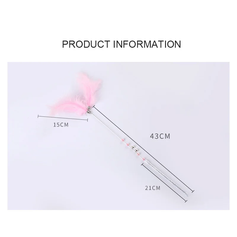 Сказочная палочка с перьями кошачья интерактивная игрушка 4 цвета новый стиль