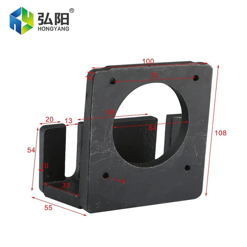 Монтажный кронштейн для шагового двигателя Nema 34 с фиксированным основанием