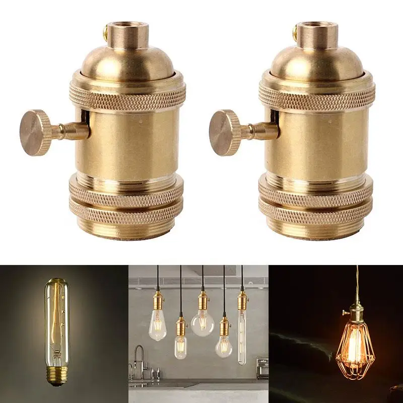 

Vintage Retro Style Edison E26/E27 Brass Lamp Light Bulb Holder Socket