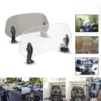 clear motorcycle extension tour wind screen spoiler adjustable air flow deflector add on windshield for aprilia honda