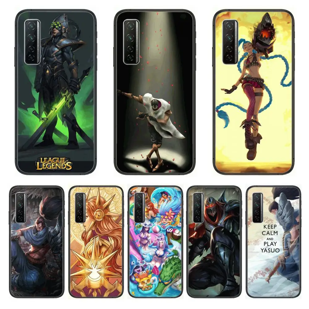 

Game LOL Wallpaper Phone Case For Huawei mate 40 30 10 20 40 8 9 Lite Z Pro Black Etui 3D Coque Painting Hoesjes 5g black