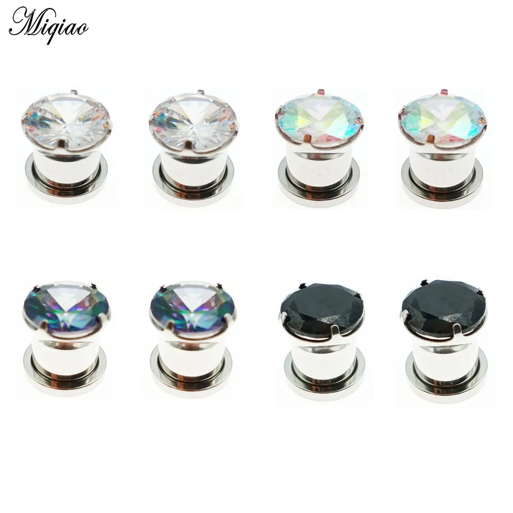 

Miqiao 1 Pair Stainless Steel 3-16MM Ear Tunnel Plug Piercing Expanders Screw Ear Gauge Ear Expander Body Piercing Jewelry