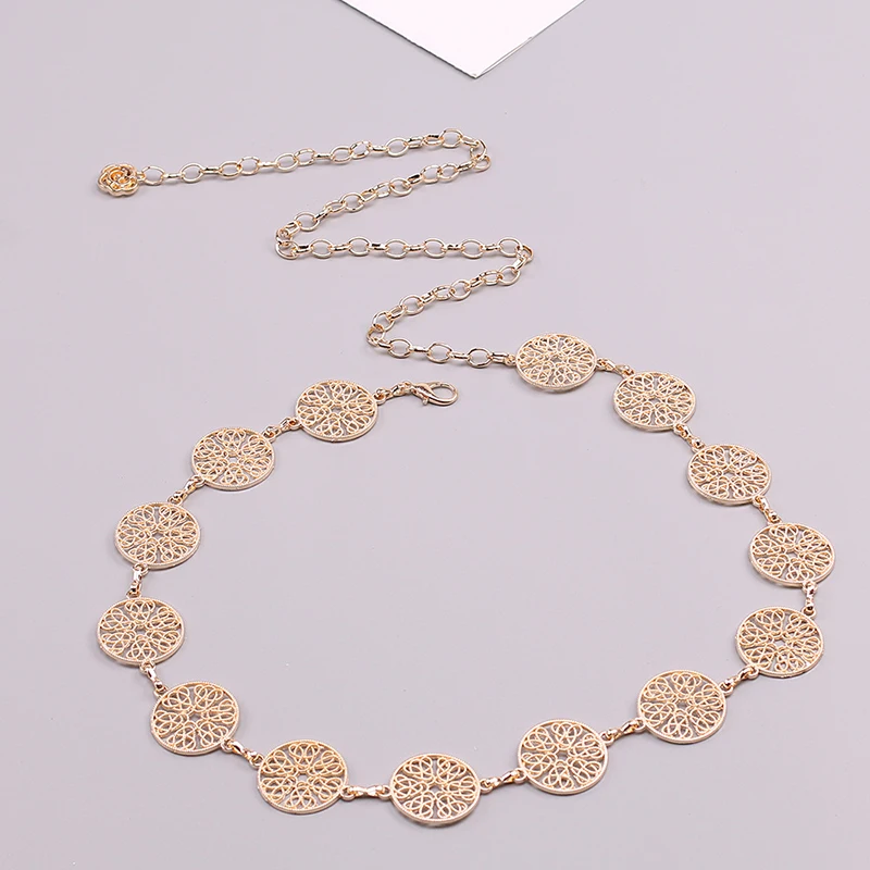 

Bohemian Coin Link Waist Chain For Women Fashion Jewelry Female Gorgeous Metal Belt Body Chains Party Jewelry Gifts