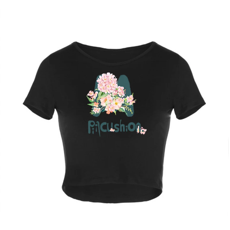 

Футболка женская с принтом, повседневный Тонкий Топ оверсайз с коротким рукавом, в стиле Харадзюку, Y2K, летняя одежда