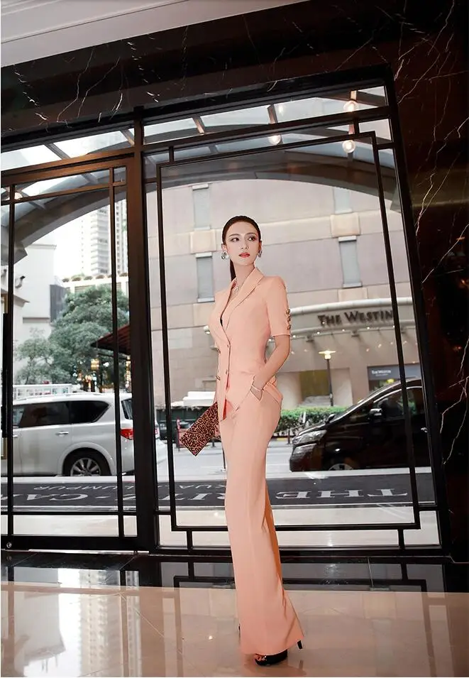 

2020 new summer and autumn office lady Fashion casual thin brand female women ladies girls Slim coat pants suit clothing