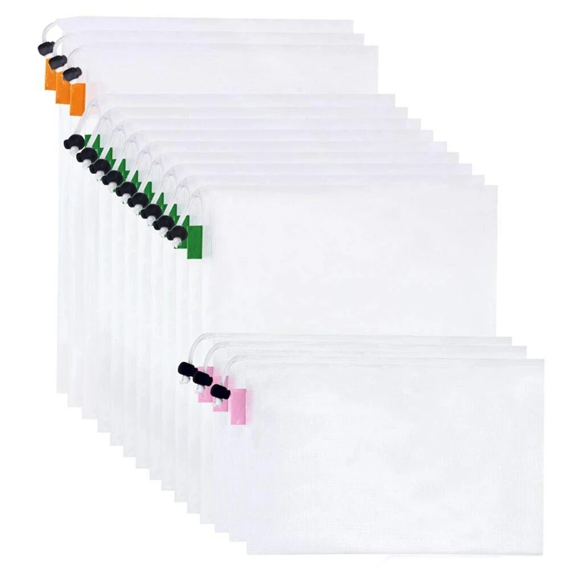 15 шт Премиум Многоразовые сетки производят сумки моющиеся и просвечивающие