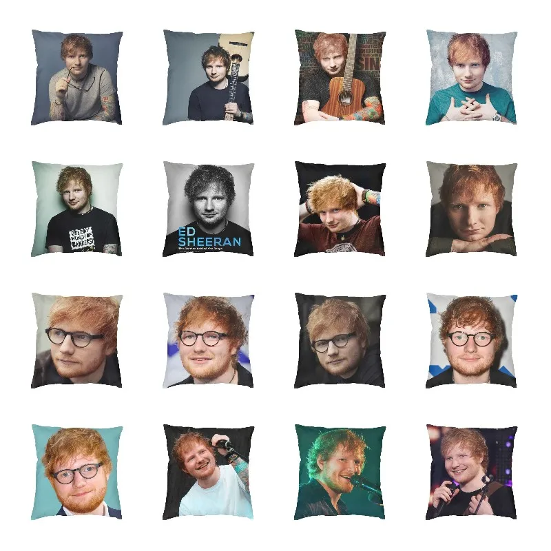 

Luxury Ed Sheeran Cushion Covers 45x45cm Soft Popular Singer Pillow for Sofa Car Square Pillowcase Bedroom Decoration