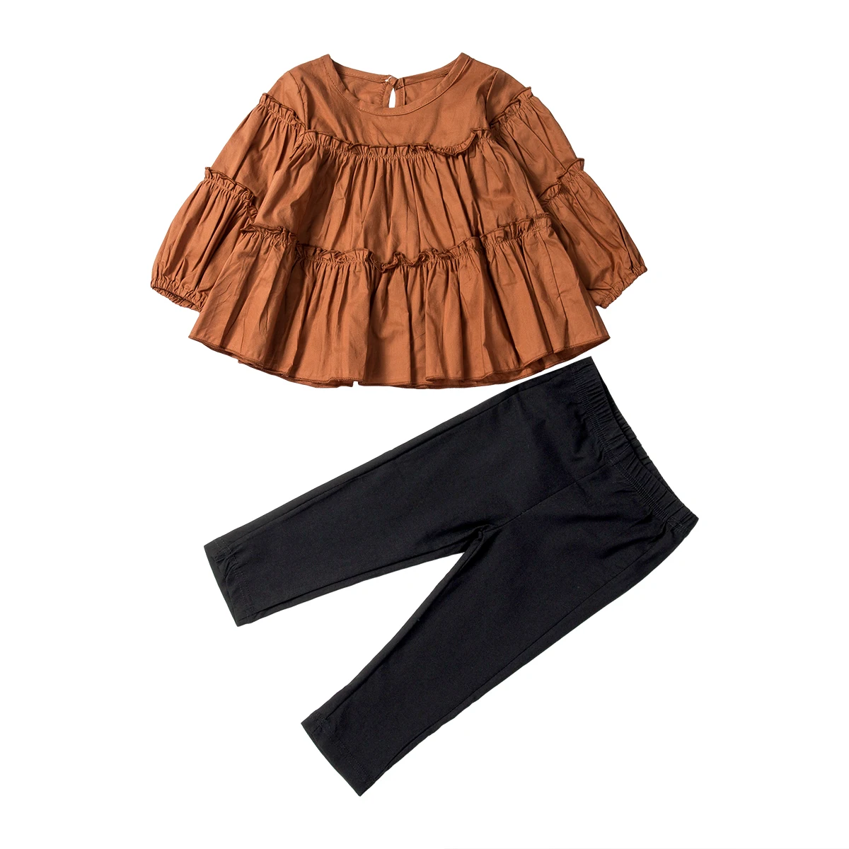 Детская футболка с длинными рукавами для маленьких девочек платье топ черные