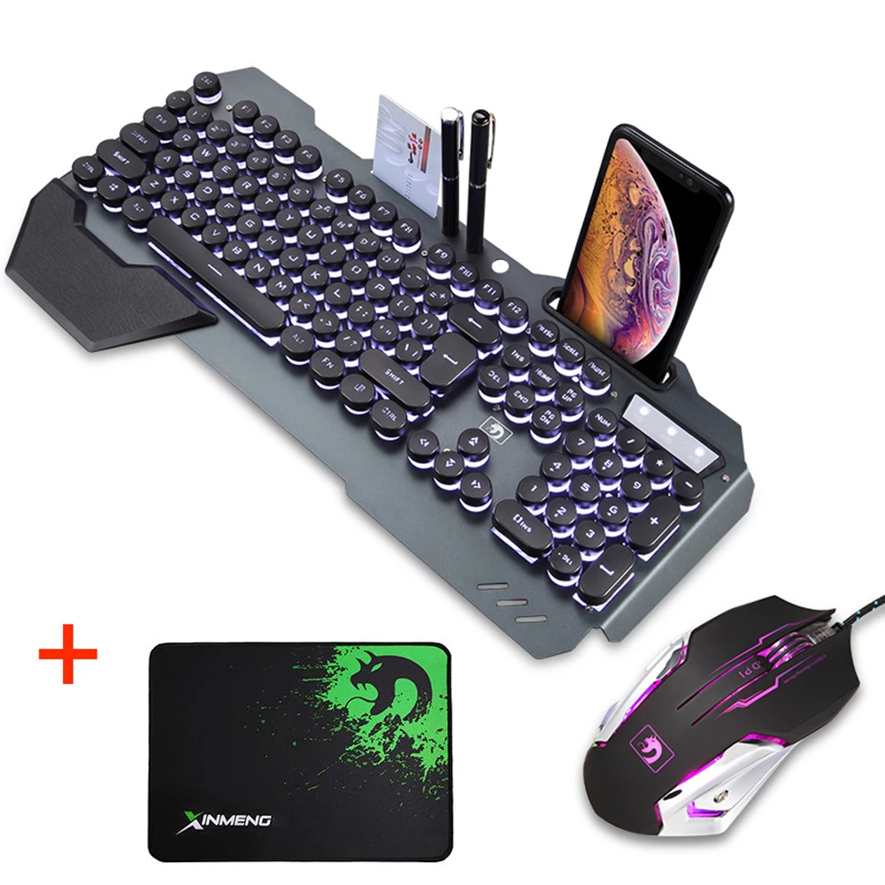 Проводная игровая клавиатура и мышь 3200 DPI RGB Радуга с подсветкой