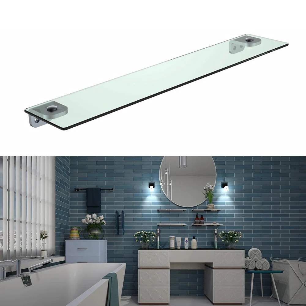 50 см прямоугольная стеклянная полка для ванной комнаты настенный органайзер