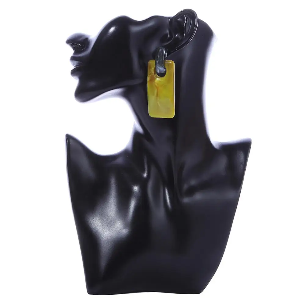 

FishSheep New Large Geometric Acrylic Drop Earrings For Women Rectangle Long Big Dangle Earrings 2020 Fashion Jewelry Brincos