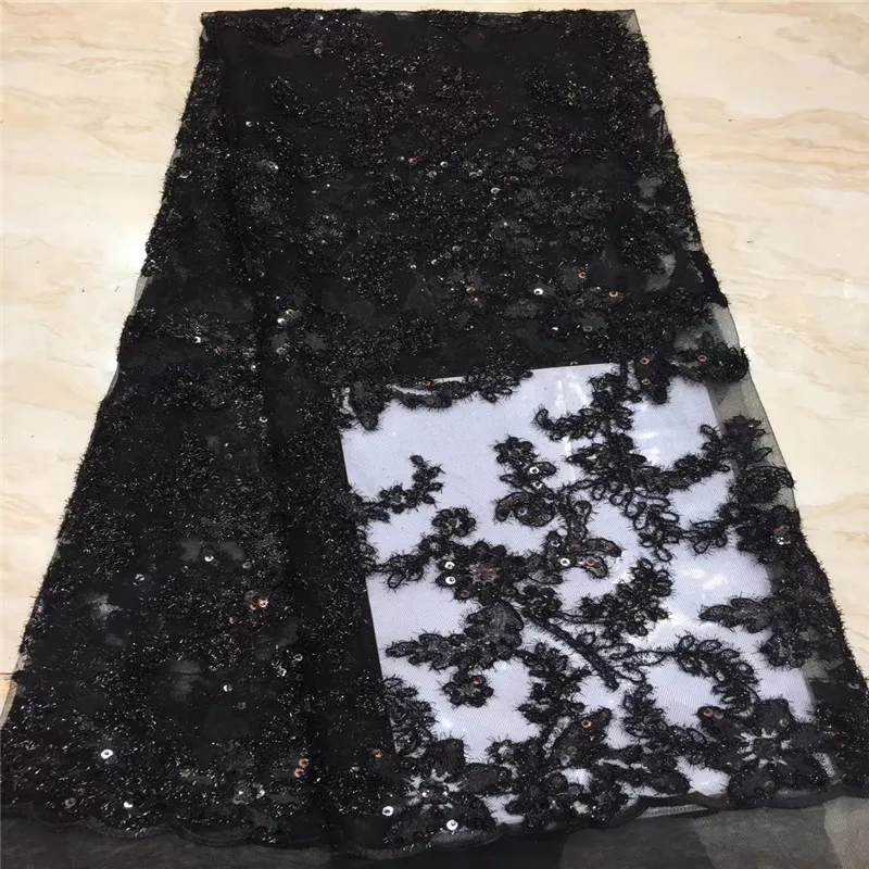 Новое поступление африканская органза кружевная ткань с блестками 2019 высокое