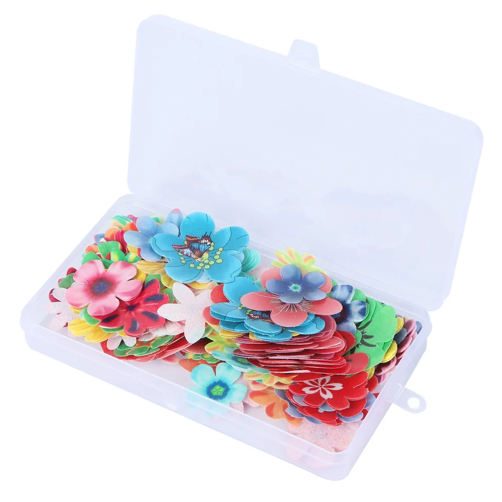 

180pcs Edible Flowers Cupcake Toppers Flower Cake Decor for Birthday Wedding