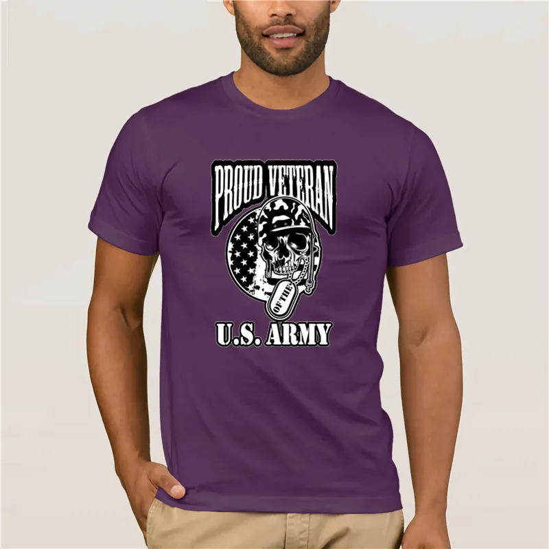 

Fashion Mens Short sleeve T Shirt Hot Sale Super Fashion Top Quality Men O Neck Proud Veteran Us Army Fashion T-Shirt