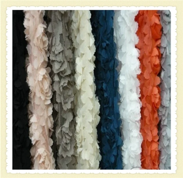 3D Цветы кружевная ткань 130 см широкая газовая маленькая Роза женская одежда