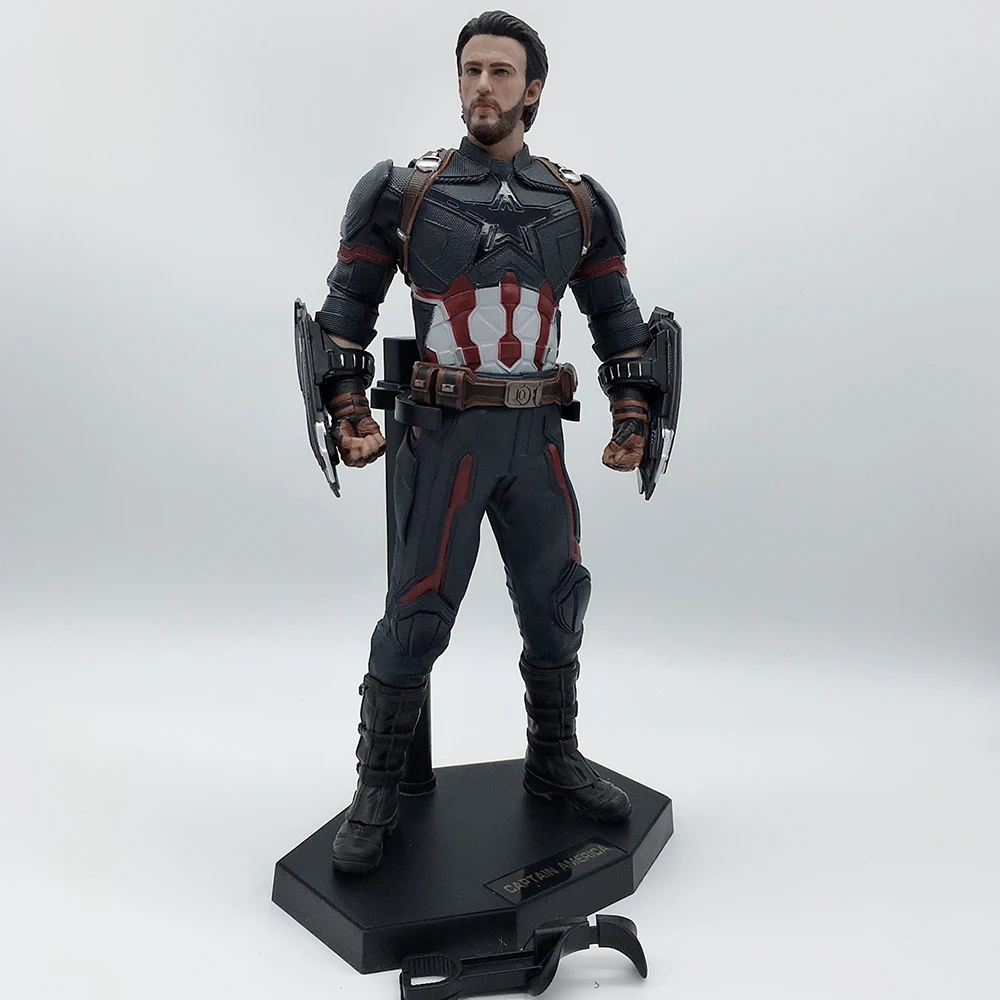 30 см Сумасшедшие игрушки Marvel Мстители Американский капитан 1/6 Масштаб Окрашенные ПВХ фигурка Коллекционная модель игрушки подарок
