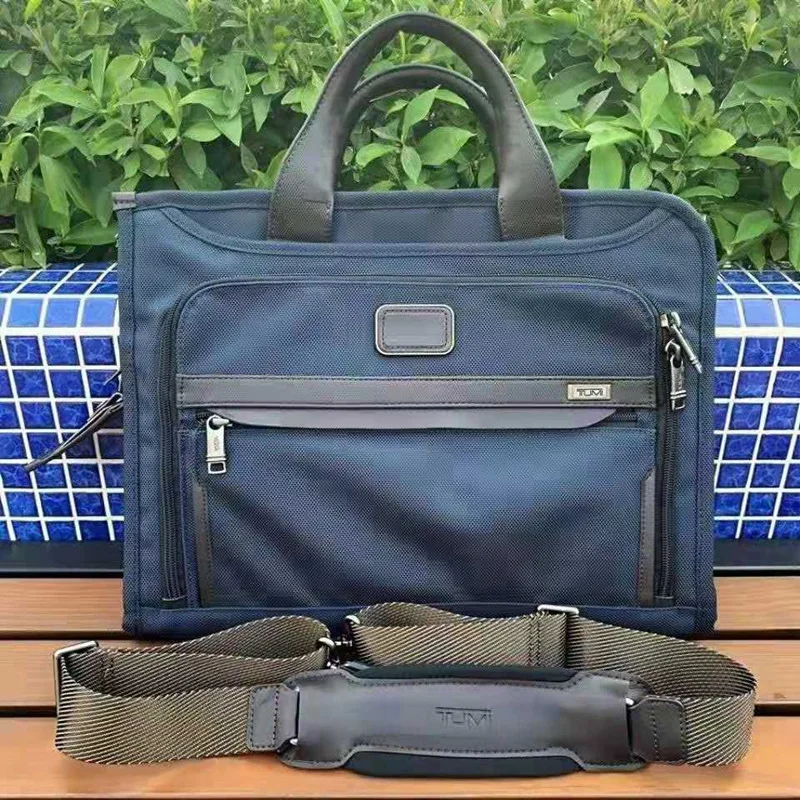 Men14Inch Laptop Bags Male Business Office Handbags Black Nylon Shoulder Bag Casual Briefcase Document Storage Bag 02603110D3