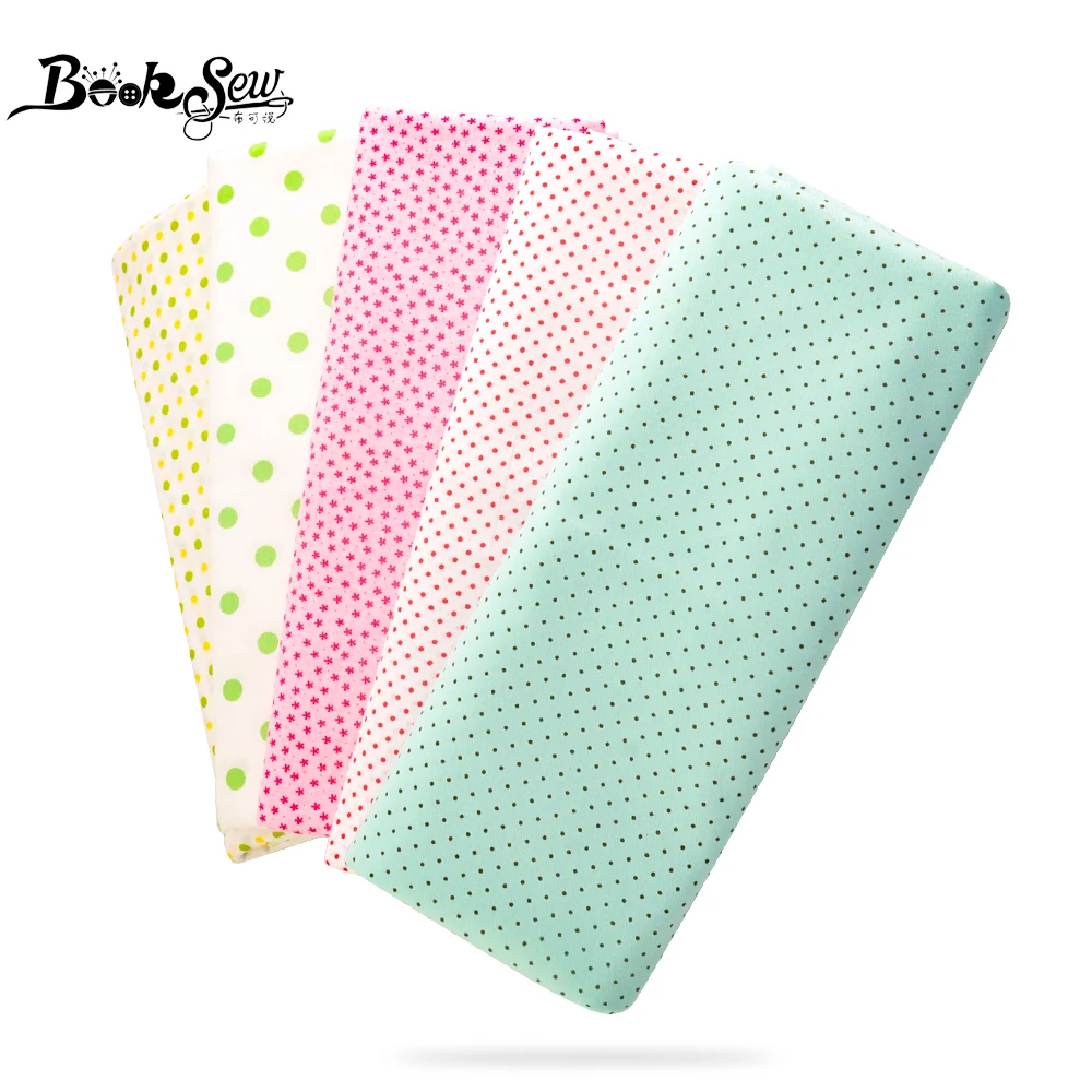 Простые точки Стиль удобные 100% светло зеленый хлопок Ткань для Книги по