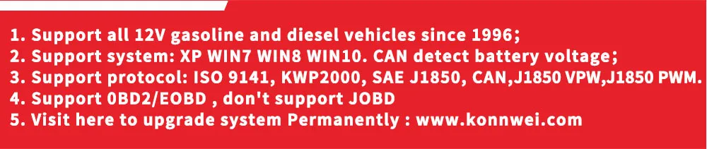 KONNWEI KW850 Автосканер OBD 2 OBD2 автомобильный сканер многоязычный автоматический диагностический сканер лучше AL519 NT301 OBD2 сканер