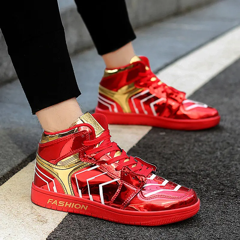 

High-top Shoes New Couple Casual Sports Board Shoes Breathable Vulcanized Shoes Men's Summer