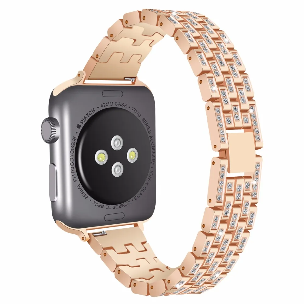 Ремешок сменный из нержавеющей стали для Apple Watch Band 38 мм 42 спортивный браслет Nike +