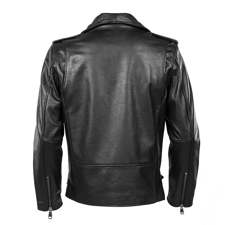 

Мужская мотоциклетная кожаная куртка в стиле панк с ремнем на молнии