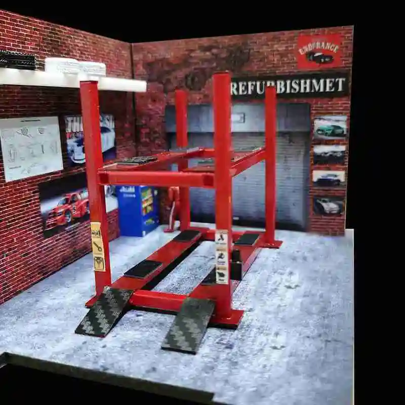 

Diy Die-Casting Car Model Parking Lift Garage Model of 48 Resin Tool 24 1: 1: 32 Tool 1:64 1: Maintenance 1: Made 18 I2Z7