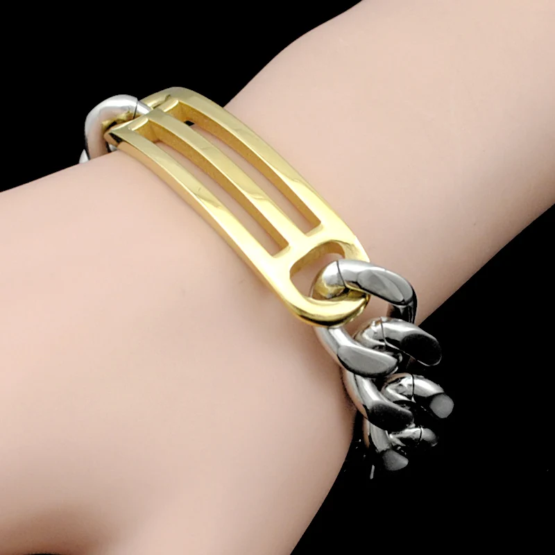 

Женский и мужской браслет AMUMIU, элегантный готический браслет из нержавеющей стали, рождественский подарок, HB1209