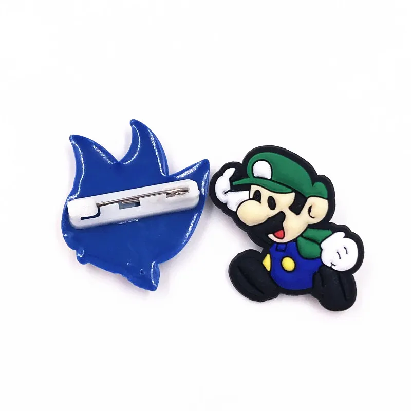 1 шт. Новое поступление супер Марио Bros мягкая ПВХ брошка мультфильм для украшения