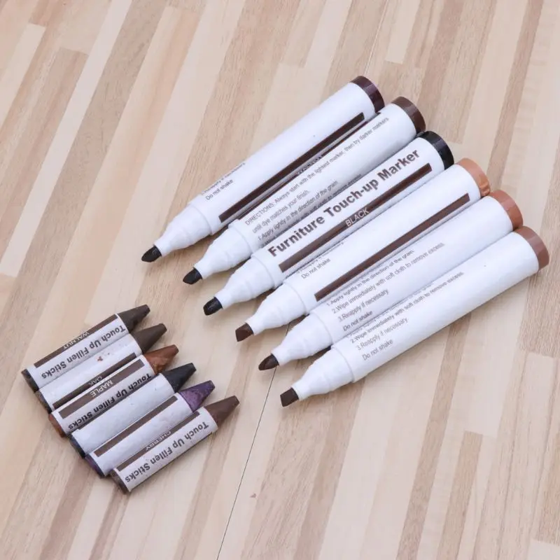 

Wood Repair System Kit Filler Sticks Touch Up Marker Floor Furniture Scratch Fix R9UF