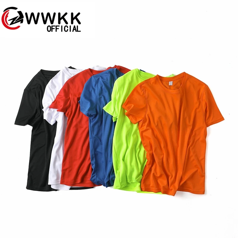 

WWKK Pure color T-shirt Men Short Sleeve Tshirts XS-3XL Summer Clothes Streetwear Casual Outdoor Sport Fast-Dry Breathable Tops