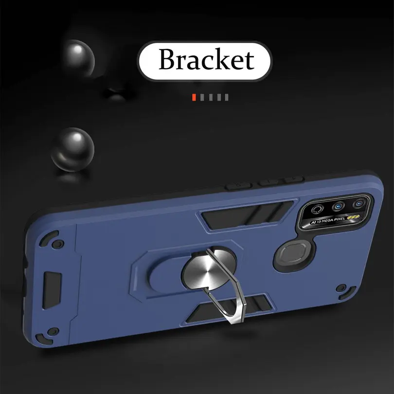 hybrid phone case for infinix hot 9 hot9 play hard stand holder ring cover for infinix note 7 note7 lite infinix smart 4 fundas free global shipping