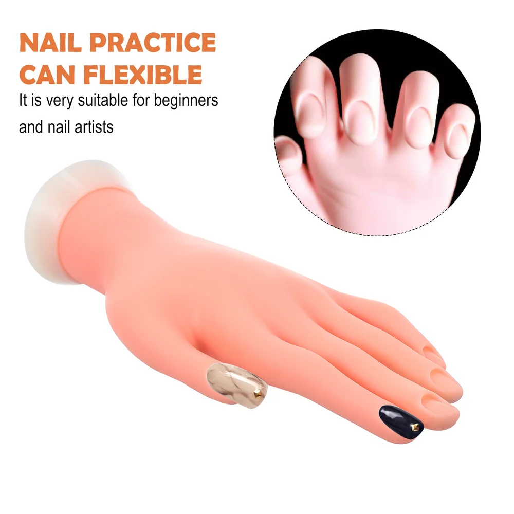 

Flexible Movable Silicone Prosthetic Fake Hands Nail Art Training Display Model